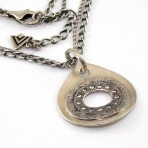 Silpada 925 Sterling Silver Cubic Zirconia Anemone Double Strand Necklace N2147